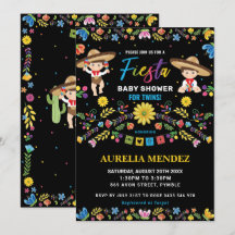 Chic Fiesta Mexican Twin Baby Boys Twins Dusche