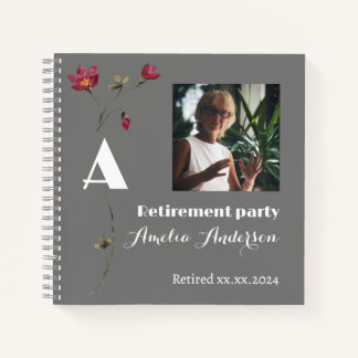 Chic fleur sauvage photo retraite gris livre d'inv