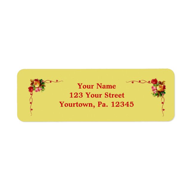 Chic Floral Address Label (Vorne)