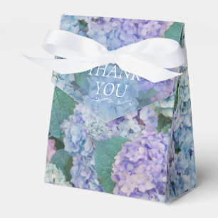 Chic Floral Blue Lila Hydrangea Vielen Dank Geschenkschachtel