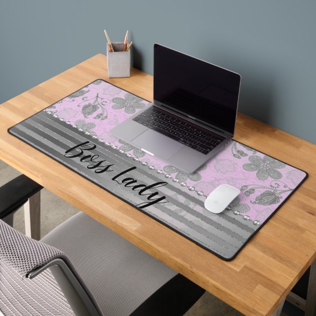 Chic Floral "Boss Lady" Schreibtischunterlage (Büro 2)