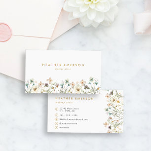 Chic Floral Business Card Visitenkarte