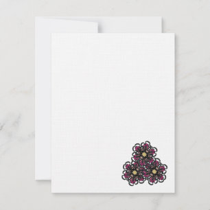 Chic Floral Design Mini-Mitteilungskarten Mitteilungskarte