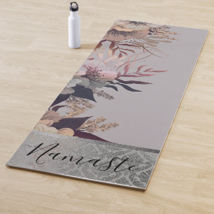 Chic Floral Elegante Damask Yogamatte
