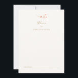 Chic Floral Ivory Wedding Advice Card Hinweiskarte<br><div class="desc">Elegant, frisch und modern. Diese hübsche und stilvolle Hochzeitsratenkarte bietet eine hübsche handgezeichnet Blume und ein zeitgenössisches Set an Schriftart in einem sanften Imitat Gold. Die Karte hat einen schönen hellen Elfenbeinhintergrund, sowohl vorne als auch hinten. Variationen dieses Designs sind in der Sammlung verfügbar.</div>