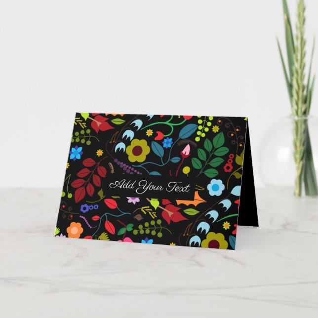 Chic Floral Karte (Vorderseite)