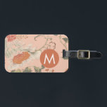 Chic Floral Monogram Gepäckanhänger<br><div class="desc">Stilvolle Blumenschrift mit Monogramm Initial. Ein perfektes Geschenk oder Accessoire.</div>