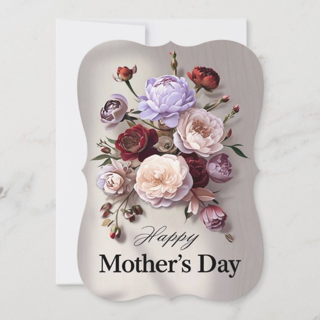 Chic Floral Mother Day Card (Vorderseite)
