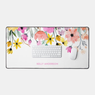 Chic floral Muster Botanisch Trendy Laptop Cover Schreibtischunterlage