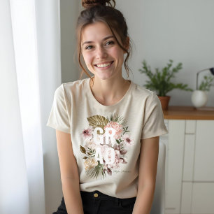 Chic Floral Peonies Rose Blüten Abschluss Tri-Blend Shirt