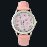 Chic Floral Personalisiert Armbanduhr<br><div class="desc">Schönes Blumendesign.Inspiriert mit Frühling und Fotografie Personalisierte Rose. Sie sind herzlich eingeladen,  meinen Laden für schönere Produkte zu besuchen.</div>