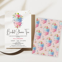 Chic Floral Tees Cups Tea Party Brautparty
