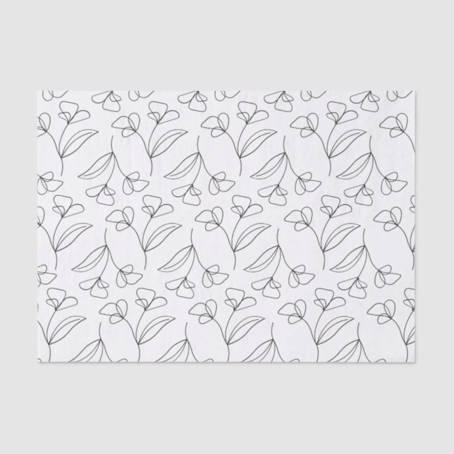 Chic Floral Tissue Paper Seidenpapier (Vorderseite)