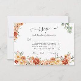 Chic Floral UAWG Wedding Response Card RSVP Karte