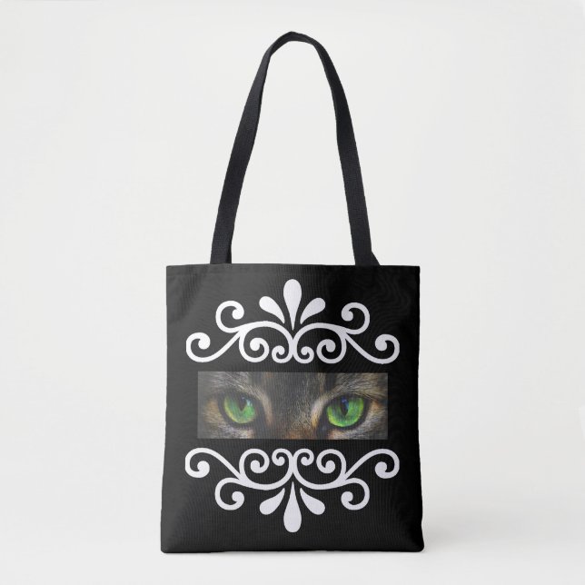 Chic floral Vektor Katzenaugen benutzerdefinierte  Tasche (Vorderseite)