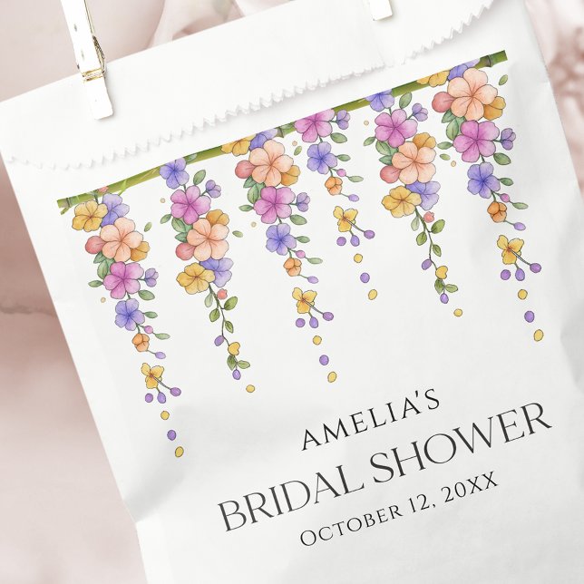 Chic Floral Vine Brautparty Fevor Bags Geschenktütchen (Floral Vine Bridal Shower Favor Bags)