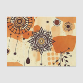 Chic floral Warm Mandala Rustikaler Herbst Seidenpapier