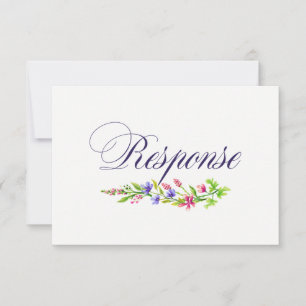Chic Floral Wedding Einladung UAWG/Response Card