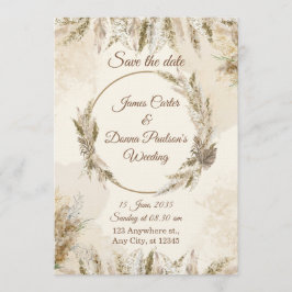 Chic Floral Wedding Invitation – Modern card