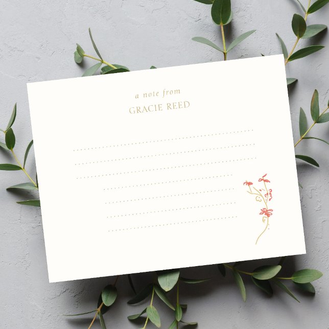 Chic Floral Wedding Lined Handgeschriebene Note Ca (Von Creator hochgeladen)