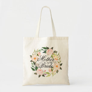 Chic Floral Wreath Mother of the Bride Tragetasche