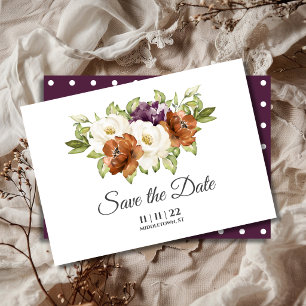 Chic Florale Hochzeit im Herbst - Save-the-Date Save The Date