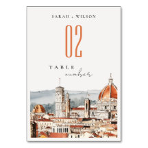 Chic Florence Cathedral Italien Wasserfarbenhochze