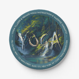 Chic Forest YOGA Versteckter Text Meditation Instr Pappteller