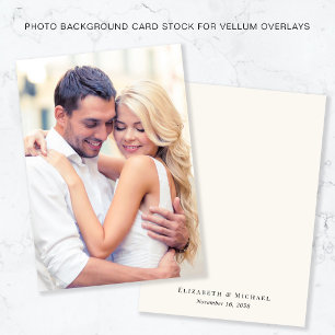 Chic Foto Cream Background for Vellum Overlay Einladung