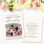 Chic Foto Cream Wedding Empfang Save the Date<br><div class="desc">Ein Ankündigung Datum freihalten für Hochzeitsfeiern oder Feiern nach Ihrer Hochzeit oder privaten Hochzeiten. An der Vorderseite steht Ihr Foto "Save the Date für unser glückliches aller Party" in moderner Typografie und ein stilvolles Drehbuch mit Swashes und Ihren Namen und Empfang. Auf der Rückseite, anpassen Sie Ihre Ankündigung und Save...</div>