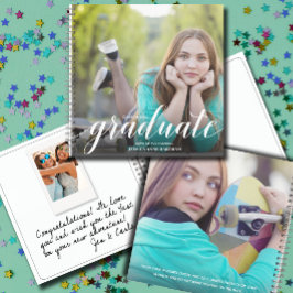 Chic Foto Graduation Party Gästebuch Notizbuch