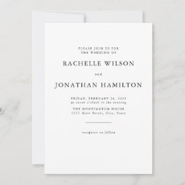 Chic Foto Schwarz-weiß Wedding Einladung