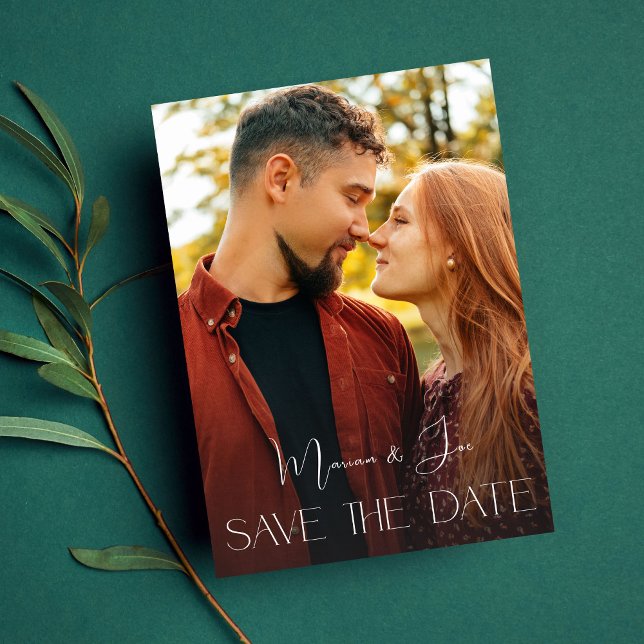 Chic Foto Suprise Verti Save the Date Einladung (Von Creator hochgeladen)