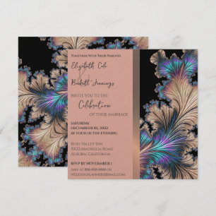 Chic Fraktal Hochzeit Einladung