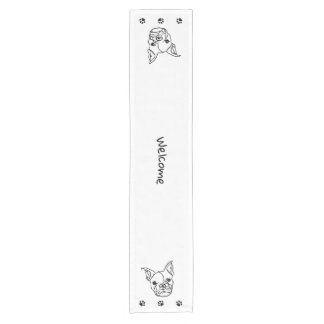 Chic French Bulldog Line Art: Bearbeiten Sie Ihren Kurzer Tischläufer