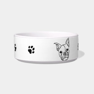 Chic French Bulldog Line Art: Bearbeiten Sie Ihren Napf