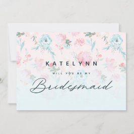 Chic French Garden Floral Bridesmaid Vorschlag Car