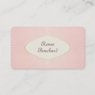 Chic French Vintag Gold Sunburst Blush Pink Visitenkarte