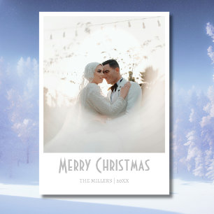 Chic Frohe Weihnachten Neu verheiratetes Foto Ligh