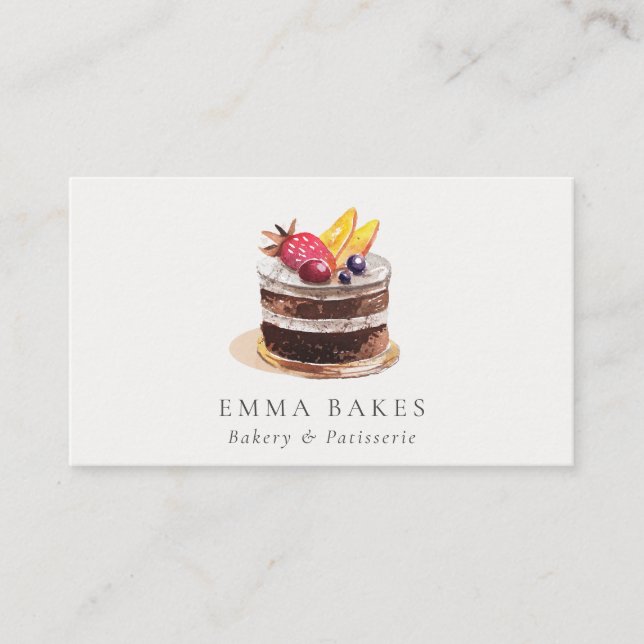 CHIC FRUIT FLORAL CAKE PATISSERIE CUPCAKE BAKERIE VISITENKARTE (Vorderseite)