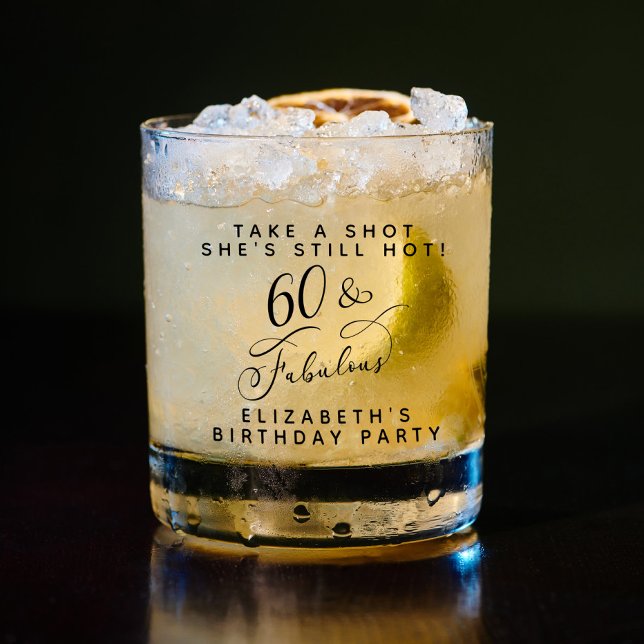 Chic Funny 60. Geburtstagsparty Whiskyglas (Von Creator hochgeladen)