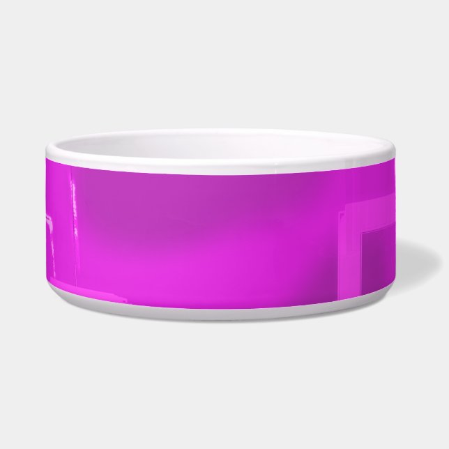Chic Futuristic Geometric Pink Napf (Vorderseite)