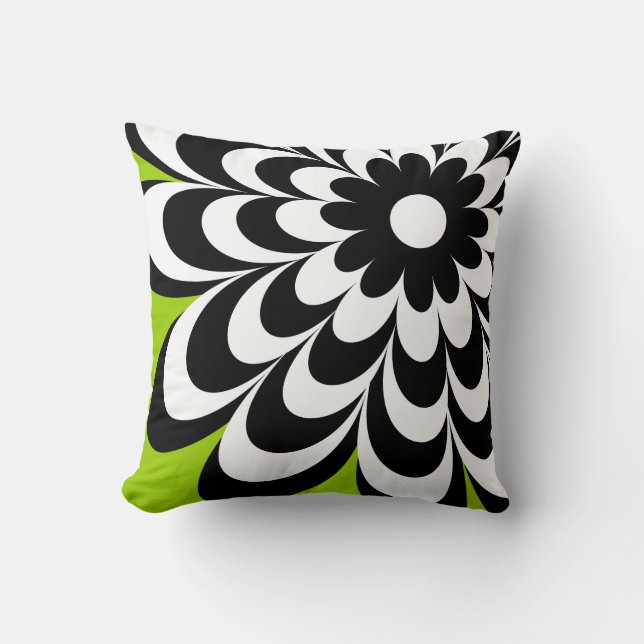 Chic-Gänseblümchenpersonalisiertes Throw-Kissen - Kissen (Vorderseite)