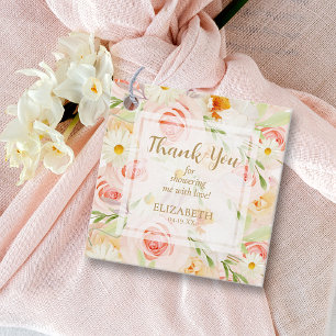 Chic Garden Blume Brautparty Geschenkanhänger