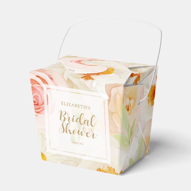 Chic Garden Blume Brautparty Geschenkschachtel (Vorderseite)