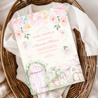 Chic Garden Floral Fairy Princess Girl Baby Dusche