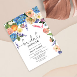 Chic Garden Flowers nuptiale douche Invitation