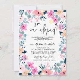 Chic Garden Pink Blume Lopement Einladung