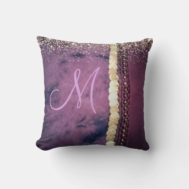 Chic Gefärbte Krawatte Monogram Sinti und Roma Sca Kissen (Vorderseite)