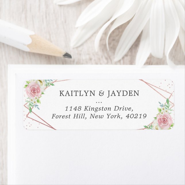 Chic Geometric Rose Gold Foil Floral Wedding (Insitu)